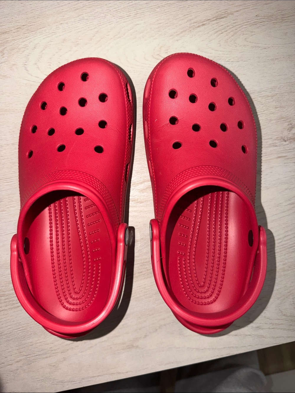 Red Crocs